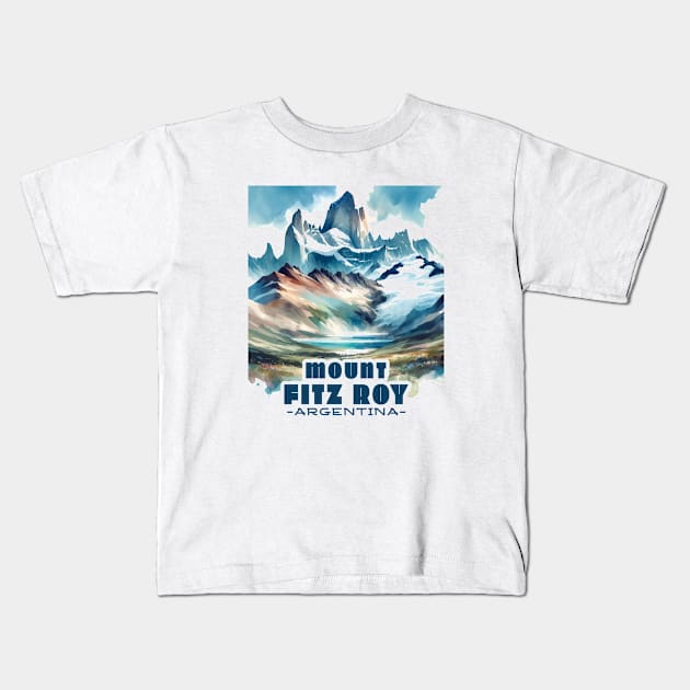Classic Mount Fitz Roy Argentina Kids T-Shirt by Sambastyles